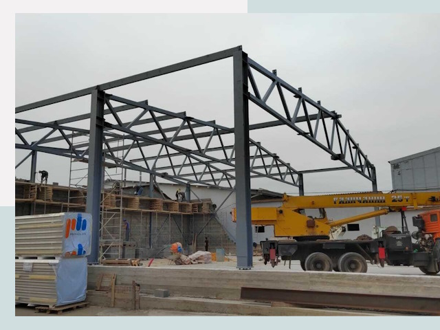 Строительство цехов в Аксае