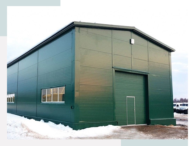 Двускатные ангары в Аксае