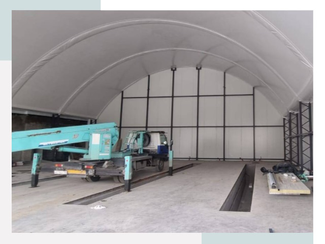 Внутреннее оснащение ангаров в Аксае