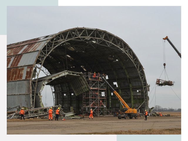 Демонтаж ангаров в Аксае